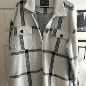 Super Soft Women's Plaid Jacket - Black and White from Cabelas